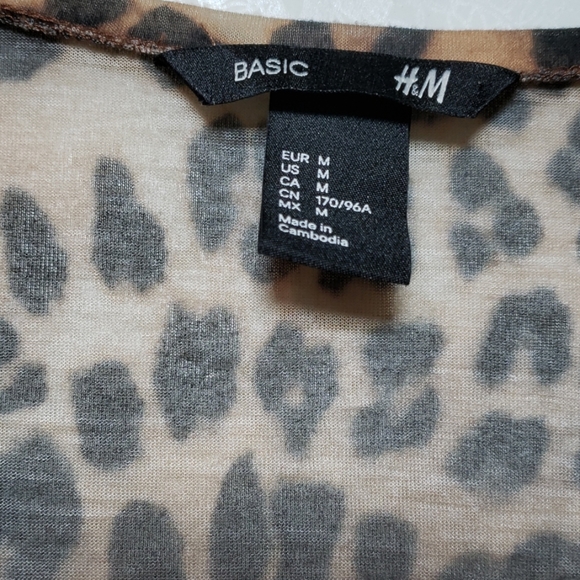 🌿H&M Cheetah Print Tunic Tank Top Sz M - Picture 4 of 7